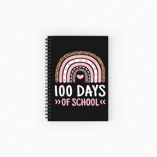 100 Days Of School Teacher And Student Spiral Notebooks   Ruled Line
