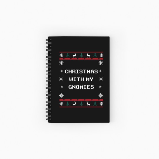 Christmas with My Gnomies Xmas Friends Christmas E Spiral Notebooks   Ruled Line