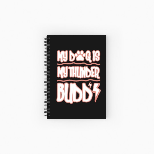 Dog Thunder Dog Dad Dog Park Thunder Buddy Cool Spiral Notebooks   Ruled Line