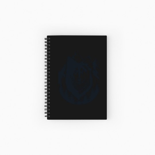 Mountain forest and wolf Spiral Notebooks   Ruled Line