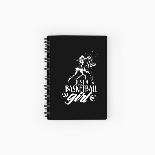Just A Basketball Girl Team Match Player Coach Spiral Notebooks   Ruled Line