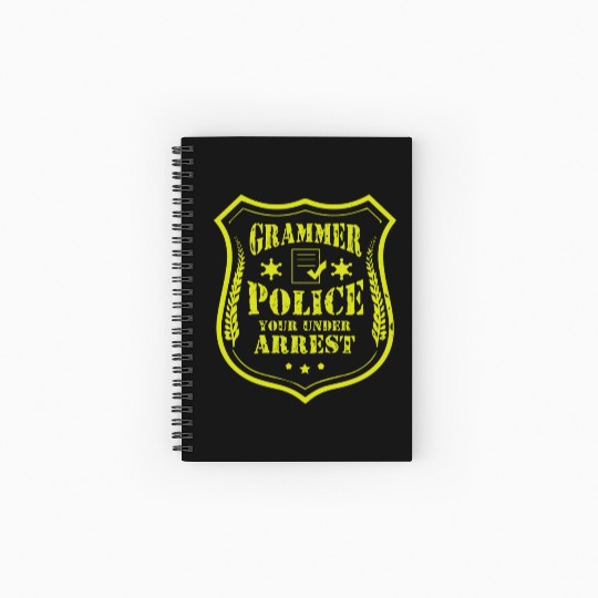 Grammer Police - English Teacher Spiral Notebooks   Ruled Line