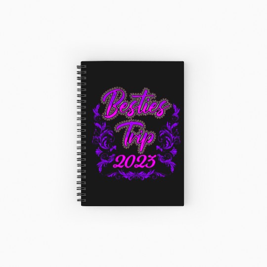 Besties Trip 2023 Vacation Friends Spring Break Spiral Notebooks   Ruled Line