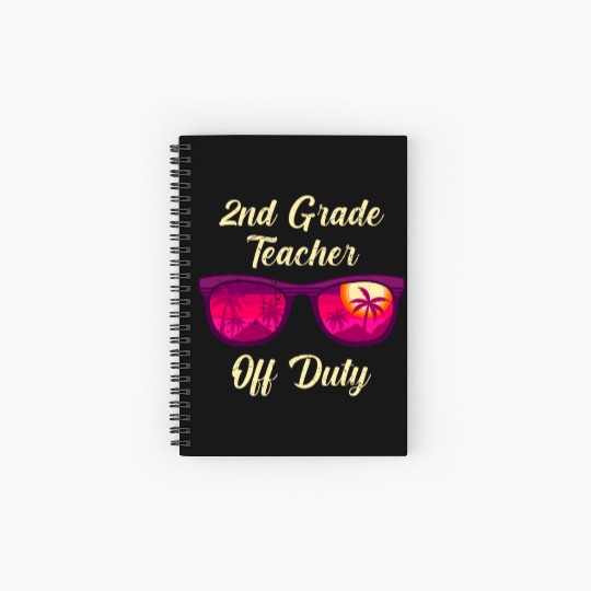 Second grade class teacher off duty school teacher Spiral Notebooks   Ruled Line