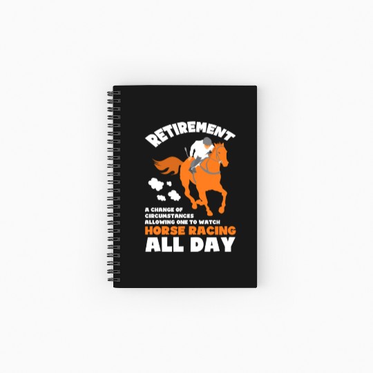Horse Racing Retirement Gift Spiral Notebooks   Ruled Line