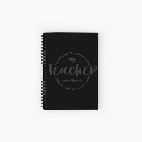 Teacher Appreciation Round Circle Spiral Notebooks   Ruled Line