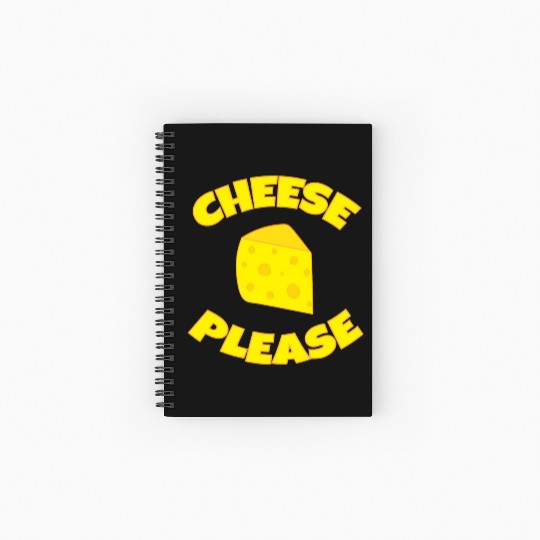 Funny Cheese Please Swiss Cheese Wedge Spiral Notebooks   Ruled Line