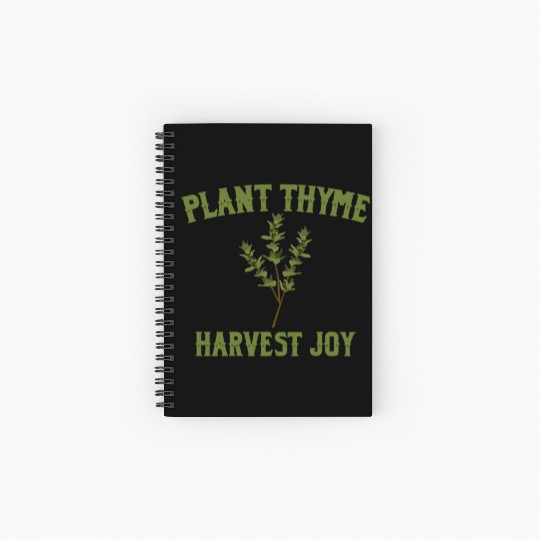 Plant Thyme Harvest Joy Spiral Notebooks   Ruled Line