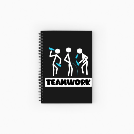 Teamwork Summer Vacation with Friends Spring Break Spiral Notebooks   Ruled Line