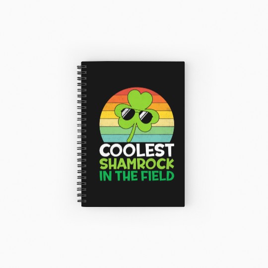 Toddler Boys St Patricks Day Coolest Shamrock Spiral Notebooks   Ruled Line