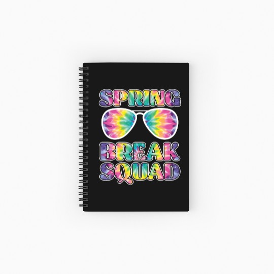 Spring Break Squad Summer Vacation Spring Break Spiral Notebooks   Ruled Line