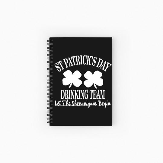 St Patrick Day Drinking Team Let The Shenanigan Spiral Notebooks   Ruled Line