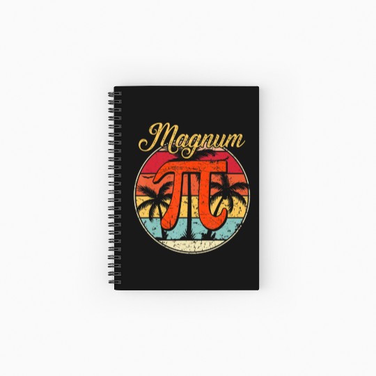 Magnum Pi Math Pi Day Retro Spiral Notebooks   Ruled Line