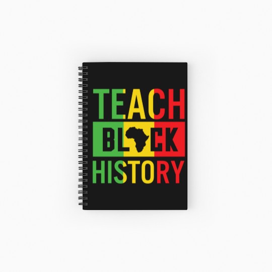 Teach Black History African American Juneteenth Spiral Notebooks   Ruled Line