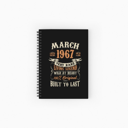 March 1967 Birthday Surprise Spiral Notebooks   Ruled Line