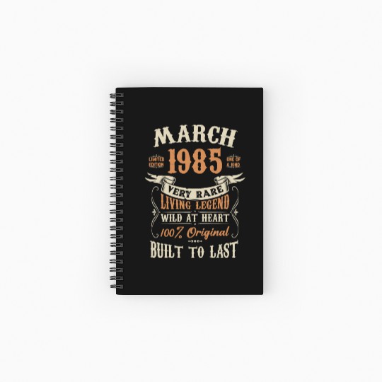 March 1985 Birthday Surprise Spiral Notebooks   Ruled Line