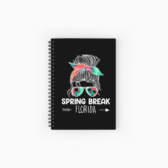 Spring Break Florida off duty vacation teacher Spiral Notebooks   Ruled Line