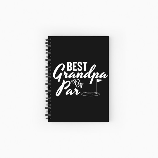 Best Grandpa By Par Father's Day Golf Grandad Golf Spiral Notebooks   Ruled Line