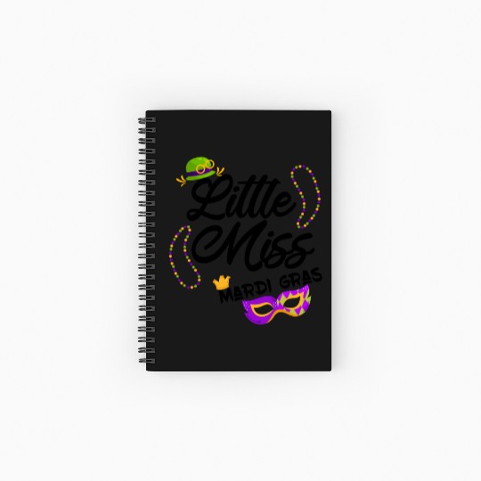 funny little miss mardi gras Spiral Notebooks   Ruled Line
