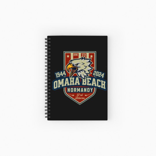 Omaha Beach Normandy D DAY 80 th anniversary Spiral Notebooks   Ruled Line