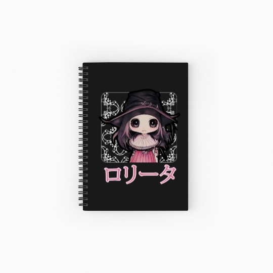 Gothic Lolita Witch Japanese Chibi Anime Pastel Go Spiral Notebooks   Ruled Line