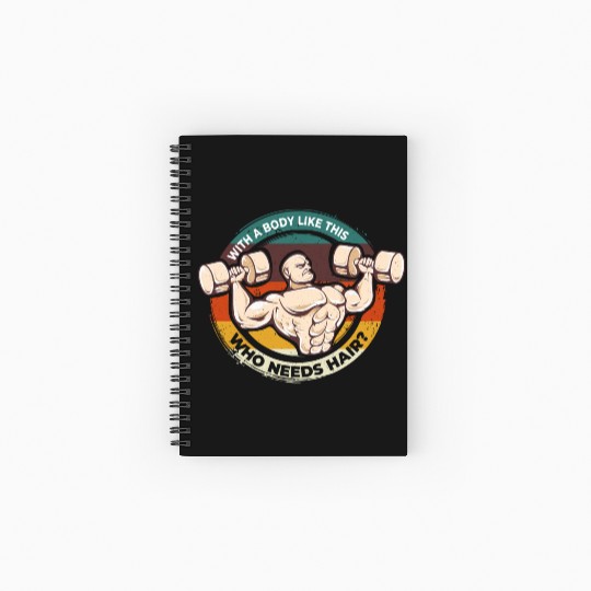 Sexy body - No hair - Fun fitness Spiral Notebooks   Ruled Line
