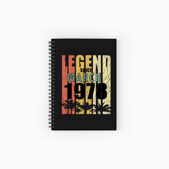 March 1978 retro gift idea Spiral Notebooks   Ruled Line