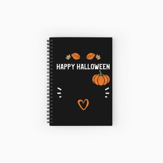 Happy Halloween - Pumpkin Spiral Notebooks   Ruled Line