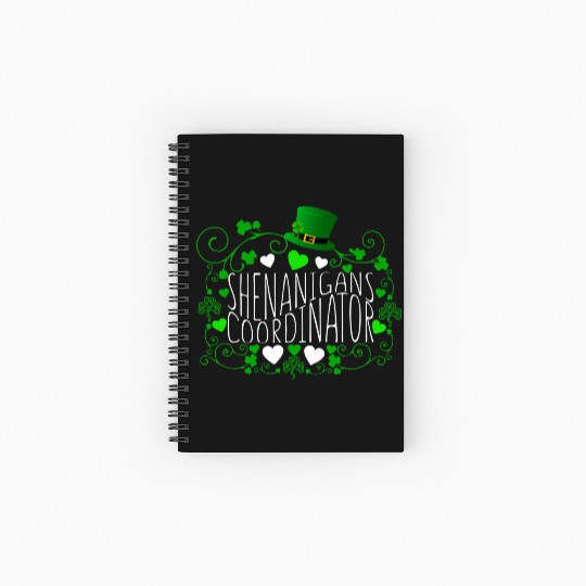 Shenanigans Coordinator St PDay Gnomes Green Proud Spiral Notebooks   Ruled Line