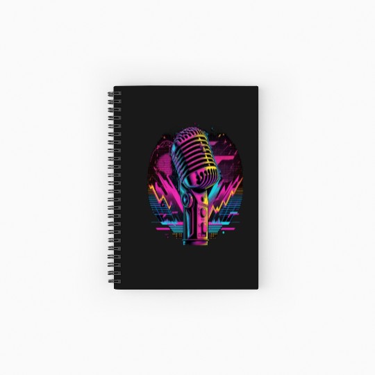 AV Technician Microphone Audio Visual Tech Sound Spiral Notebooks   Ruled Line