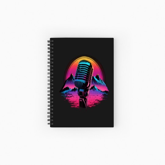 AV Technician Microphone Audio Visual Tech Sound Spiral Notebooks   Ruled Line