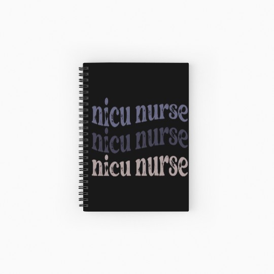 NICU Vintage Retro Gift for Baby Nurse Design Spiral Notebooks   Ruled Line