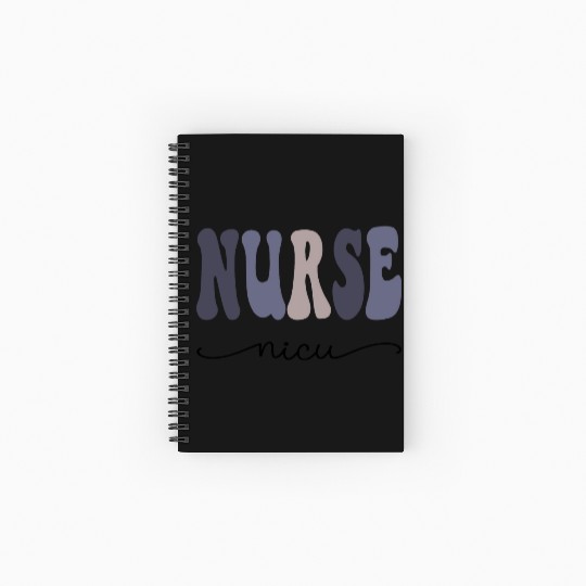 NICU Nurse Neonatal Baby Nurse Squad Purple Design Spiral Notebooks   Ruled Line