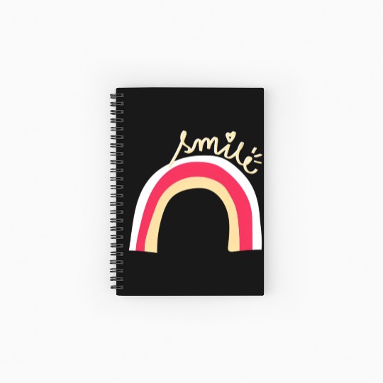 Rainbow, Smile, Positive Quote Spiral Notebooks   Ruled Line