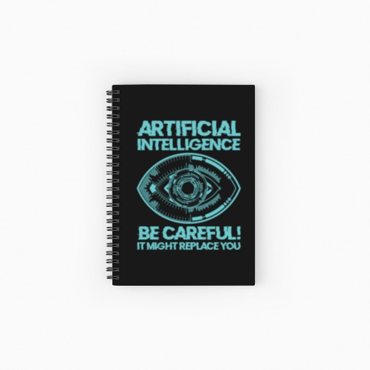 AI Machine Learning Computer Geek Technology Robot Spiral Notebooks   Ruled Line