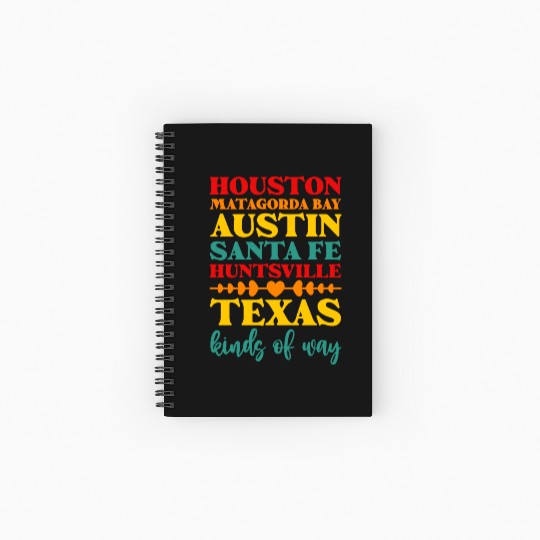 Houston Matagorda Bay Austin Santa Fe Huntsville Spiral Notebooks   Ruled Line