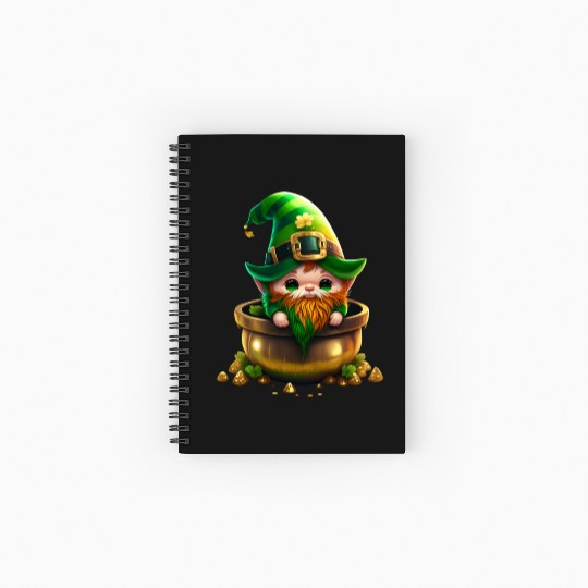 St. Patrick's Day Elf Saint Patricks Day Outfit Spiral Notebooks   Ruled Line