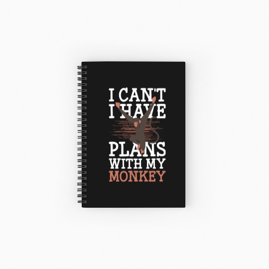 Ape Chimpanzee Ape Favorite Animal Spiral Notebooks   Ruled Line