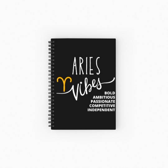 Aries: Embrace Your Fearless and Bold Nature Spiral Notebooks   Ruled Line