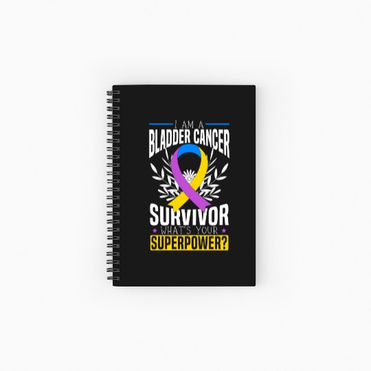 Bladder Cancer Survivor Bladder Cancer Awareness Spiral Notebooks   Ruled Line