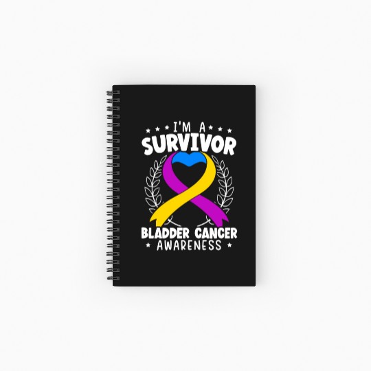 Bladder Cancer Survivor Bladder Cancer Awareness Spiral Notebooks   Ruled Line