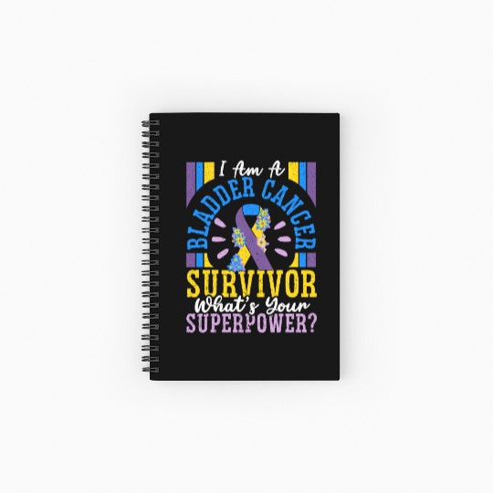 Bladder Cancer Survivor Bladder Cancer Awareness Spiral Notebooks   Ruled Line
