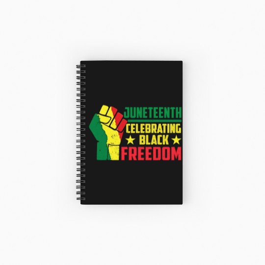 Juneteenth Celebrating Black Freedom Africa 1865 Spiral Notebooks   Ruled Line