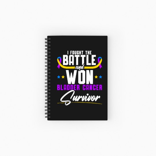 Fought The Battle And Won Bladder Cancer Survivor Spiral Notebooks   Ruled Line