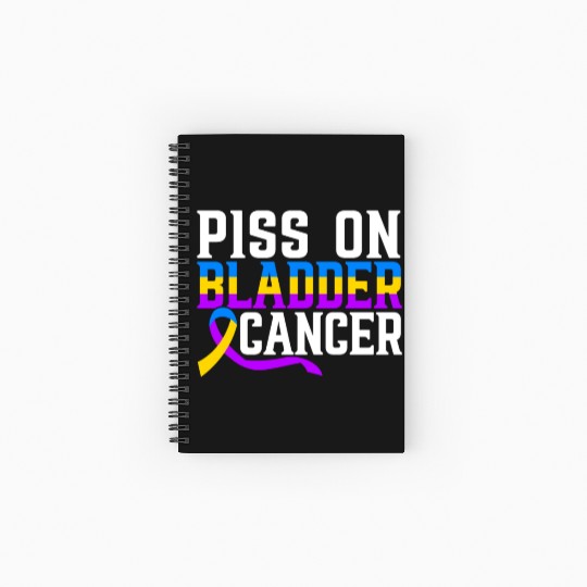 Piss On Bladder Cancer Awareness Month Spiral Notebooks   Ruled Line