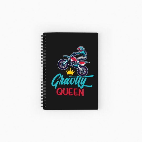 Motocross Gravity Queen Spiral Notebooks   Ruled Line