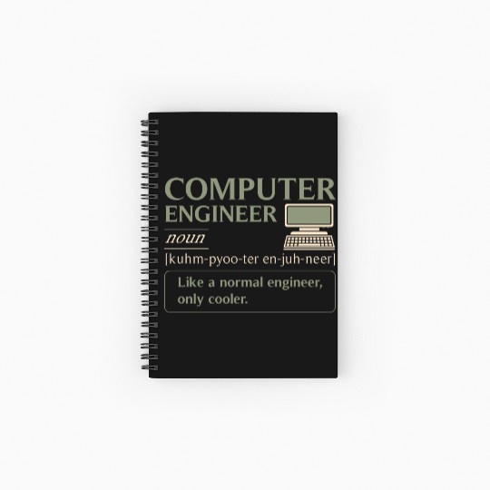 Computer Engineer definition Spiral Notebooks   Ruled Line