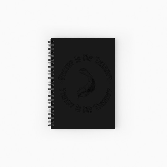 Poetry Is My Therapy Poet Poem Writer Spiral Notebooks   Ruled Line