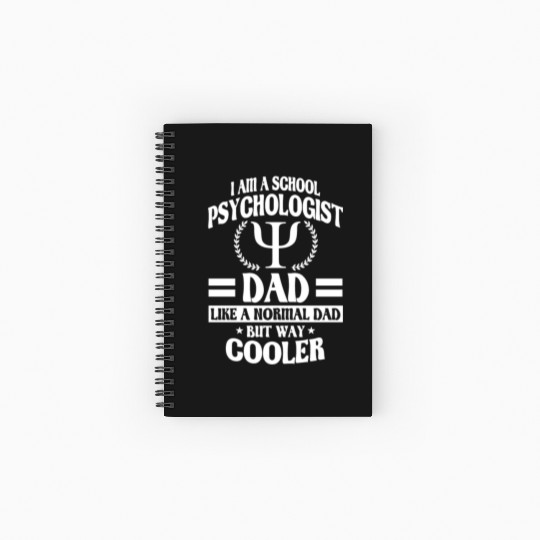 School Psychologist Dad Student Support For Men Spiral Notebooks   Ruled Line
