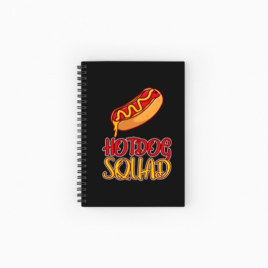 Hot Dog Squad Cool Weiner Puppy Dog Lover Humor Spiral Notebooks   Ruled Line